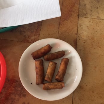 Banh Mi Café - These are their egg rolls. Not quite what I'm used to. I spoke to the chef and she said this is how they make them in Vietnam. - Coffee & Tea Near Me - Duluth, Georgia