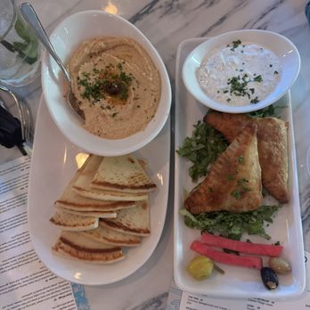 Greek Bistro - Appetizers - Hunmus and Spanakopita - Greek Near Me - Glendale, California