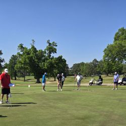 Heron Lakes Country Club - Played golf with the "pick em" group. Our team won the front nine.
