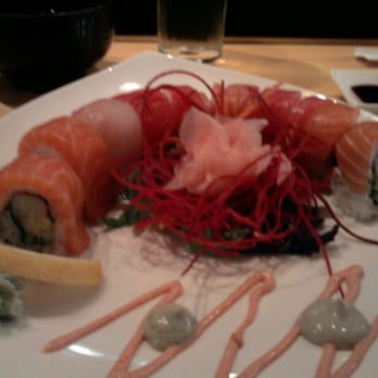 Sushi Kanpai - Rainbow Roll... delicious plated art. - Sushi Bars Near Me - Seattle, Washington