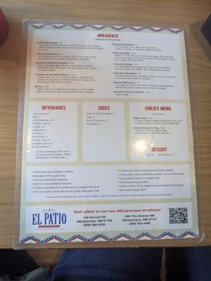 Menu photo 4 El Patio De Albuquerque Albuquerque, NM