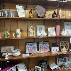 Lamb Shoppe-the Haven Thrift Store - A room with Knick knacks you don't have to dig to see