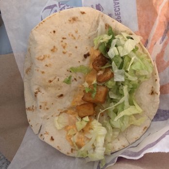 Taco Bell - Potato taco ... with 4 tiny pieces of potato scraps - Fast Food Near Me - Portland, Oregon Taco Bell - Potato taco ... with 4 tiny pieces of potato scraps - Fast Food Near Me - Portland, Oregon