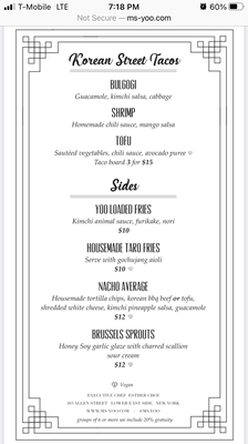 Menu photo 2 Ms Yoo New York, NY Menu photo 2 Ms Yoo New York, NY