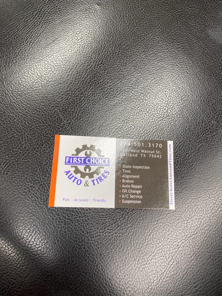 FIRST CHOICE AUTO & TIRES Updated July 2024 4401 W Walnut St