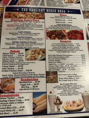 Menu photo 3 Gaslight Music Hall Tucson, AZ