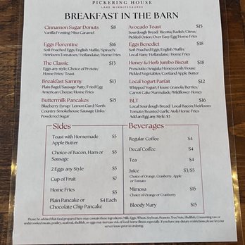 Pickering House Inn - Seasonal breakfast menu - Hotels Near Me - Wolfeboro, New Hampshire Pickering House Inn - Seasonal breakfast menu - Hotels Near Me - Wolfeboro, New Hampshire