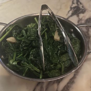 Carversteak - Spinach w/ garlic confit - Steakhouses Near Me - Las Vegas, Nevada