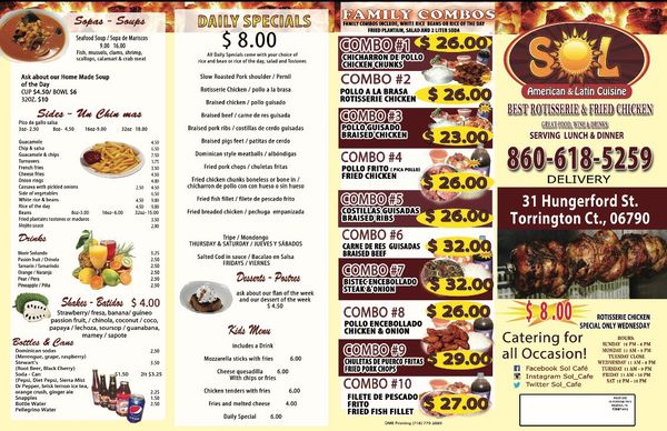 Menu photo 4 Sol Cafe Torrington, CT