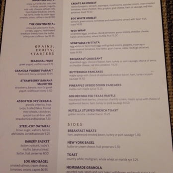1600 Bar + Grille - Breakfast menu - American Near Me - Houston, Texas 1600 Bar + Grille - Breakfast menu - American Near Me - Houston, Texas