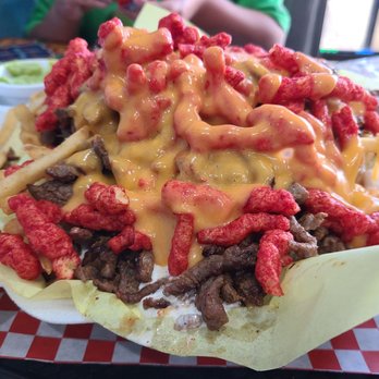 Sayulitas Mexican Food - Mountain of Hot Cheetos Fries - Filipino Near Me - Santee, California