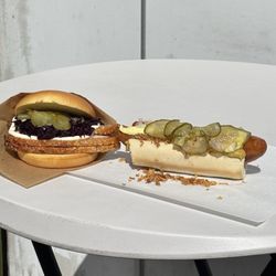 Harry's Place - Large Crispy pork burger & large hotdog