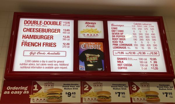 Menu photo 5 In-N-Out Burger Santa Ana, CA