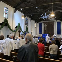 St Matthias Episcopal Church - Inside the sanctuary in December 2024.