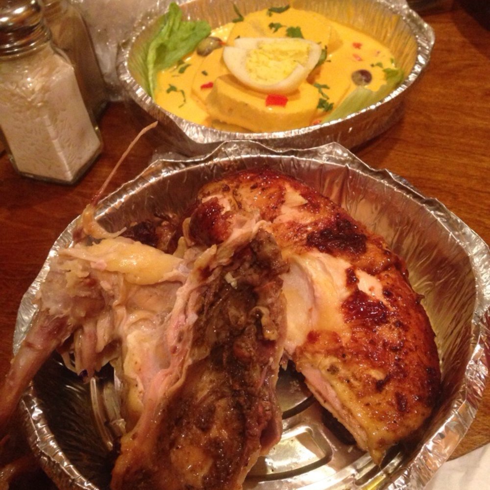Super Pollo - Potato and cheese sauce with chicken - Peruvian Near Me - Long Beach, New York