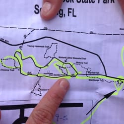 Hammock Inn - Several wonderful trails start right down the road - the arrow marks the restaurant
