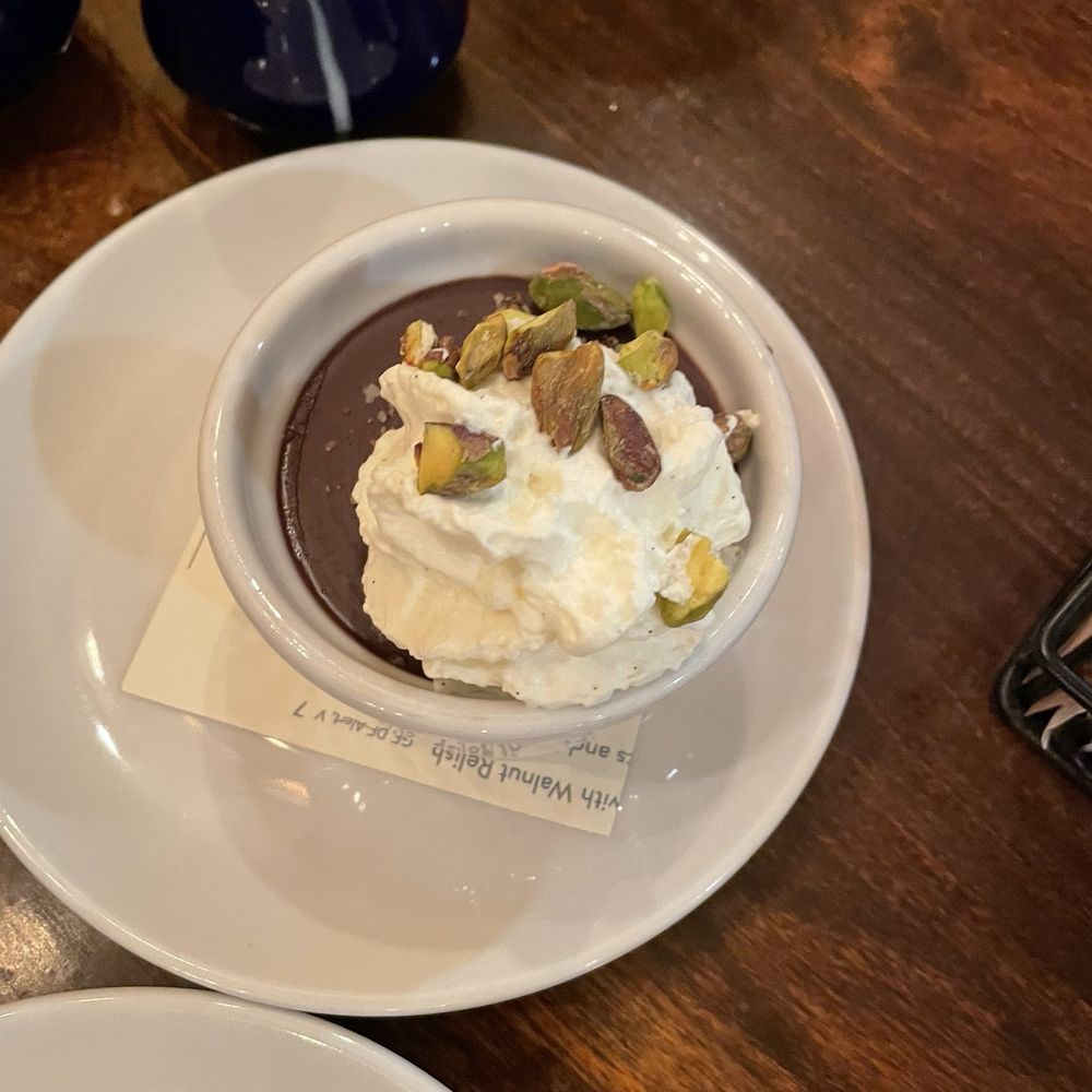 Postero - Dark chocolate pot de crème - New American Near Me - Hendersonville, North Carolina Postero - Dark chocolate pot de crème - New American Near Me - Hendersonville, North Carolina