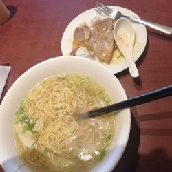 Pho Hoang Minh Vietnamese Restaurant - Removing the wonton/ pork from  the pho... I meant to take a picture of it when it was just served and it was so pretty