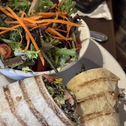 Wrap and salad was good! Wrap and salad was good!