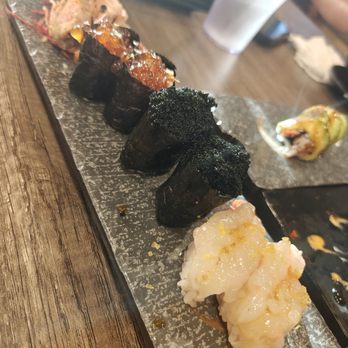 Sake - Ikura, black tobiko(tasted weird), amaebi(sweet shrimp) - Sushi Bars Near Me - Roseville, California