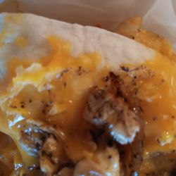 Lucky's Bar and Restaurant - Cheese like substance used in making quesadilla