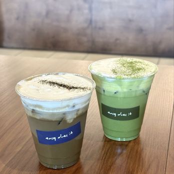 Easy Does It - Hojicha Cream & Matcha Cream - Coffee & Tea Near Me - San Diego, California Easy Does It - Hojicha Cream & Matcha Cream - Coffee & Tea Near Me - San Diego, California
