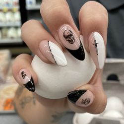 Circle A Nails And Spa - Nails by John. Stickers were mine that I brought in.