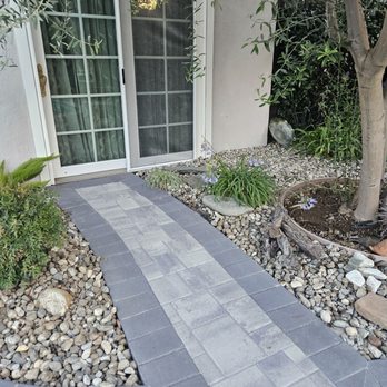 System Pavers - Now I can use my bedroom door to the backyard. - Masonry/Concrete Near Me - Newbury Park, California System Pavers - Now I can use my bedroom door to the backyard. - Masonry/Concrete Near Me - Newbury Park, California