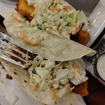 Great Basin Brewing Co. - Reno - The fish tacos with the world's tiniest fish bites. 1.5x the size from the fish n' chips (see my other pic, same day). - Pizza Near Me - Reno, Nevada Great Basin Brewing Co. - Reno - The fish tacos with the world's tiniest fish bites. 1.5x the size from the fish n' chips (see my other pic, same day). - Pizza Near Me - Reno, Nevada