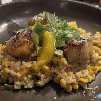 333 Pacific - Scallop Risotto, with only 3 scallops... disappointing - Steakhouses Near Me - Oceanside, California