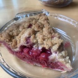 Cherry crumble pie.