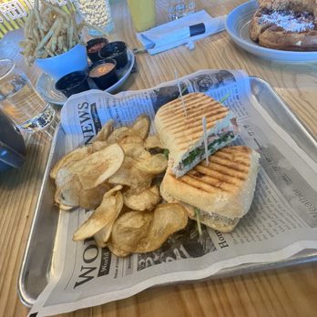 Buzz & Bites - Katy - Melting Tuna Panini with homemade chips - Coffee & Tea Near Me - Katy, Texas