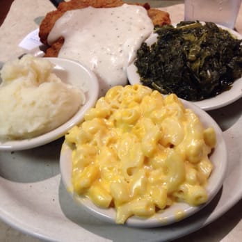 Countryside Cafe - Country fried steak with white gravy, mac n cheese, greens and mashed potatoes. - Southern Near Me - Ooltewah, Tennessee Countryside Cafe - Country fried steak with white gravy, mac n cheese, greens and mashed potatoes. - Southern Near Me - Ooltewah, Tennessee