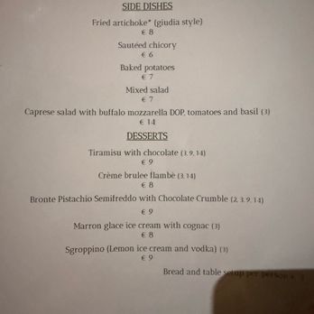 Osteria St. Ana - Entree, side, and dessert menu - Italian Near Me - Rome, RM Osteria St. Ana - Entree, side, and dessert menu - Italian Near Me - Rome, RM