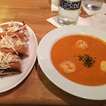 The Flipside Restaurant - Lobster Roll Sliders and In-Season Tomato Soup with cheddar cheesy poufs and crystallized basil - Southern Near Me - Rock Hill, South Carolina The Flipside Restaurant - Lobster Roll Sliders and In-Season Tomato Soup with cheddar cheesy poufs and crystallized basil - Southern Near Me - Rock Hill, South Carolina