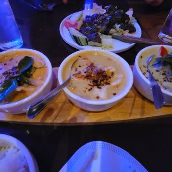 Thai On Main - Thai Curry Sampler, Yellow, Green and Red - Thai Near Me - Seal Beach, California Thai On Main - Thai Curry Sampler, Yellow, Green and Red - Thai Near Me - Seal Beach, California