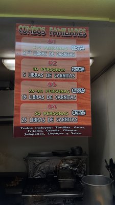 Menu photo 7 Carnitas El Bajio Modesto, CA