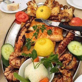 Pantheon Restaurant - Seafood platter for 2-3 people according to the menu ~ can easily feed 4 people especially if you are ordering appetizers - Greek Near Me - Toronto, Ontario Pantheon Restaurant - Seafood platter for 2-3 people according to the menu ~ can easily feed 4 people especially if you are ordering appetizers - Greek Near Me - Toronto, Ontario