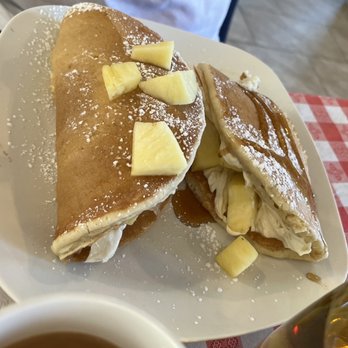 Mi Pueblito - Stuffed pancakes with whipped sweet cream and pineapples. You can choose your filling! - Mexican Near Me - Eagleswood, New Jersey