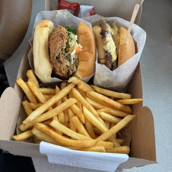 The Win-Dow Long Beach - Double cheeseburger, chicken sandwich, fries - Burgers Near Me - Long Beach, California