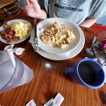 Wakin' Bakin' - Biscuits & Gravy and scrambled eggs and bacon. - Breakfast & Brunch Near Me - New Orleans, Louisiana Wakin' Bakin' - Biscuits & Gravy and scrambled eggs and bacon. - Breakfast & Brunch Near Me - New Orleans, Louisiana