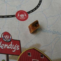 Wendy's - Found this bone fragment in the taco salad. It was about 1/2 inch long and really could have hurt if bitten or swallowed.