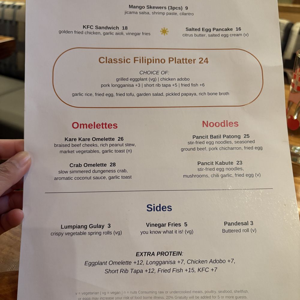 Naks - Brunch Menu - Filipino Near Me - New York, New York