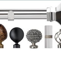 Jackias Curtains, Blinds & Interiors Ltd - We offer a great range of metal curtain poles with various finial options