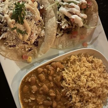 Red Star Taco Bar - 2 taco plate - shrimp and tequila lime chicken - Mexican Near Me - Seattle, Washington