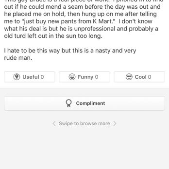 Bruce Julian Clothier - Second update: here's another review. Seems like a pattern, you think I'm lying? Lol - Men's Clothing Near Me - Charlotte, North Carolina