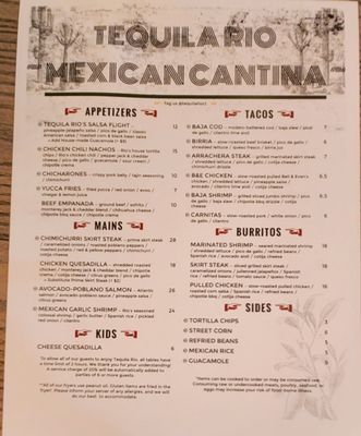 Menu photo 4 Tequila Rio Wethersfield, CT