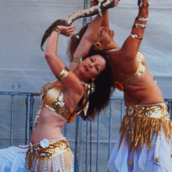 Arabesque Belly Dance - Tyffany and Asia with "Lucy and Desi" ath the Pacifica Fog fest 2014. - Performing Arts Near Me - Stockton, California