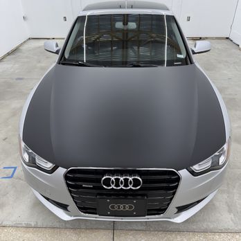 Blackburn Wraps - 2013 Audi A5 matte black hood wrap - Vehicle Wraps Near Me
