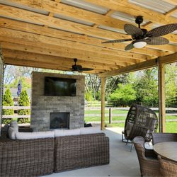 Finer Lawn and Landscaping - New structure and fireplace